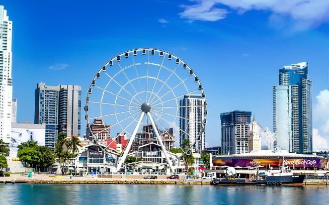 Bahía de Miami y rueda panorámica