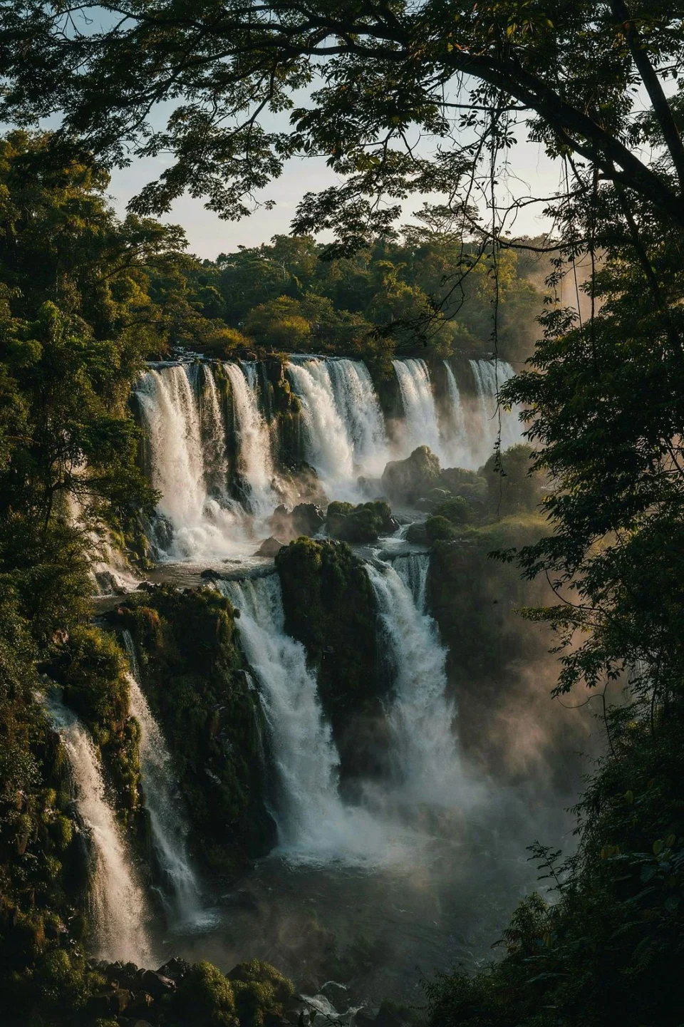 Cascadas de Iguazú entre la vegetación de la selva