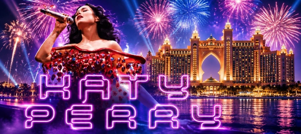 Katy Perry y Atlantis The Palm en la promoción de la gala de Año Nuevo